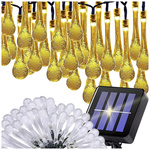 Luces solares jardín carámbano guirnalda terraza balcón 50 led