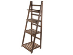 Kwietnik stojący drewniany wysoki na kwiaty doniczki 4 poziomowy regał