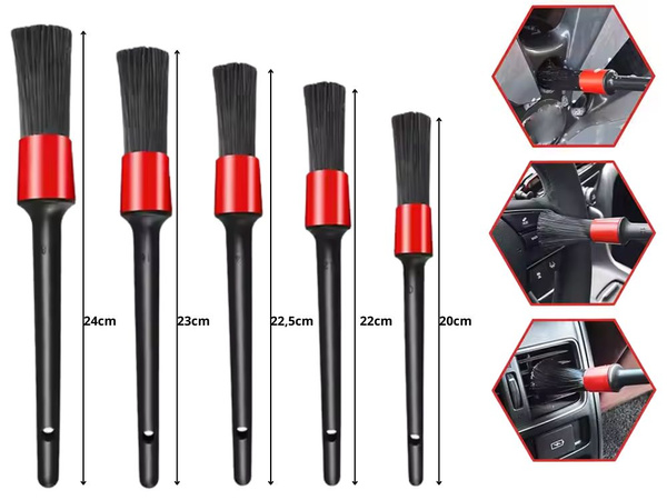 KIT DE LIMPIEZA DE COCHES CEPILLOS ALMOHADILLAS BOLSA ORGANIZADORA