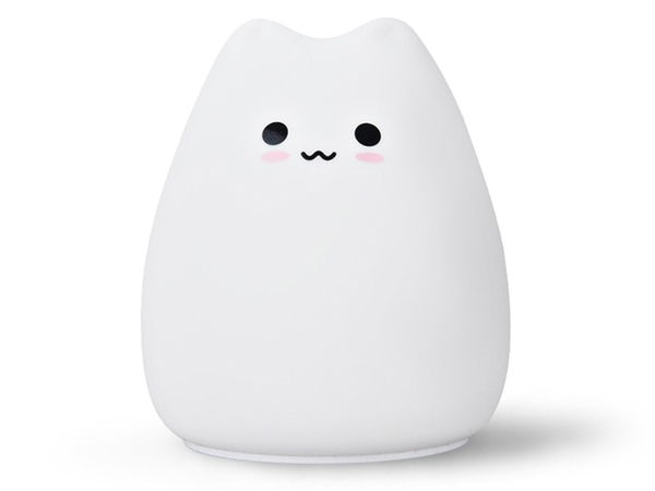 Vadovaujama naktinė šviesa vaikams rgb katė liesti silikonas