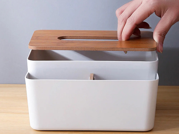 Caja de pañuelos bandeja organizadora de pañuelos