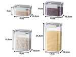 Kitchen food containers for pasta, container with seal, set of 7 pieces