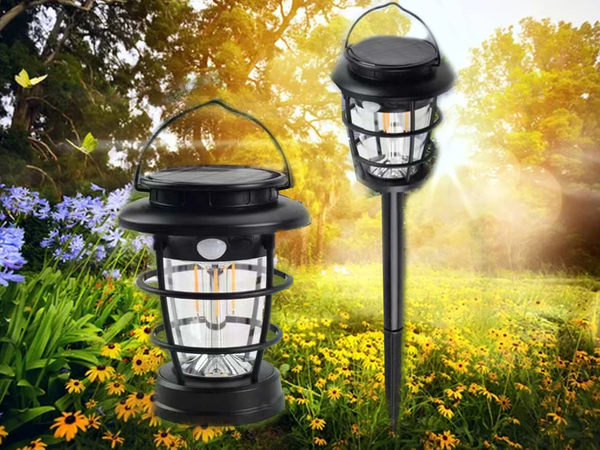 Päikesekampaania latern viinud aia latern usb hämaruse liikumisandur