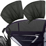 Moustiquaire de vitre arrière pour voiture noir 2pcs