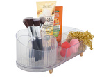 Casket cosmetics organiser jewellery brush holder swivel brush holder
