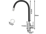 Flexible kitchen mixer tap with swivel spout 360 flexible