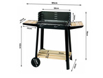 Gartengrill grosse holzkohle bbq verstellbaren rost regale räder tragbar
