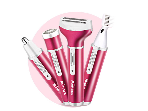 Depilator frauen körper rasierer beine trimmer 4in1 austauschbare tips usb