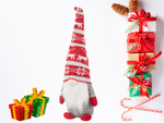 Christmas GHOST Gnome gris avec barbe de sapin de Noël 48cm Soft