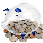 LARGE BLUE PIGGY BANK (36)