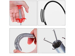 Pinza de tornillo flexible con resorte trinquete largo