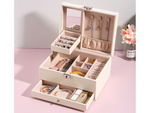 Joyero organizador estuche espejo caja espaciosa