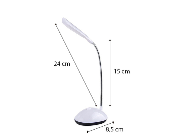 Lampka biurkowa 4 led szkolna na biurko nocna biała
