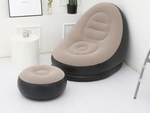 Fauteuil de jardin chaise longue gonflable plage pouf repose-pieds confortable