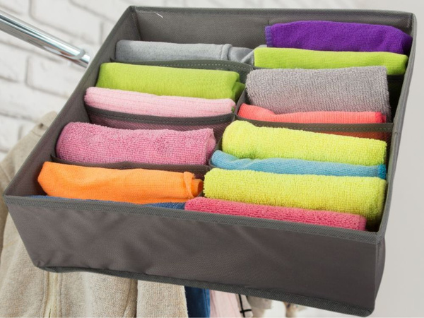Organizador de ropa interior para cajón de armario 8 compartimentos