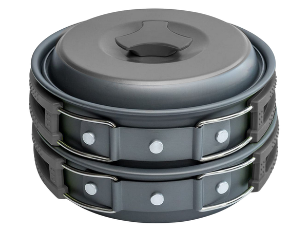 Komplet kuhinjske posode za kampiranje kemping kettle frying pan 18in1