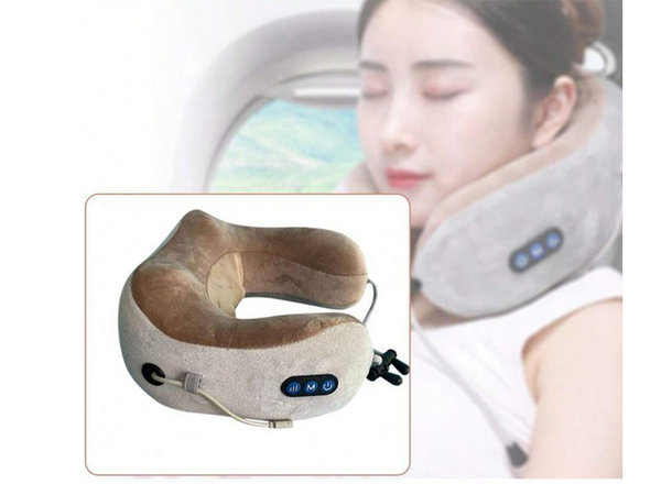 Masajeador cervical cojín blando de viaje para coche avión