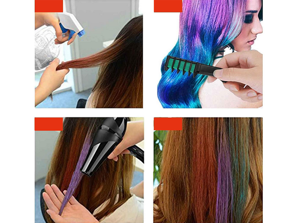 Crayon de teinture lavable pour cheveux 10pcs