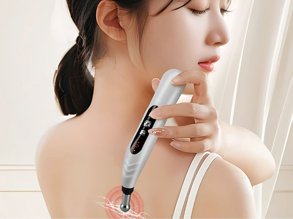 Akupunktúrás masszírozó toll elektrostimulátor 5 tippek lcd készlet