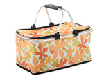 Thermal folding picnic basket insulating shopping basket