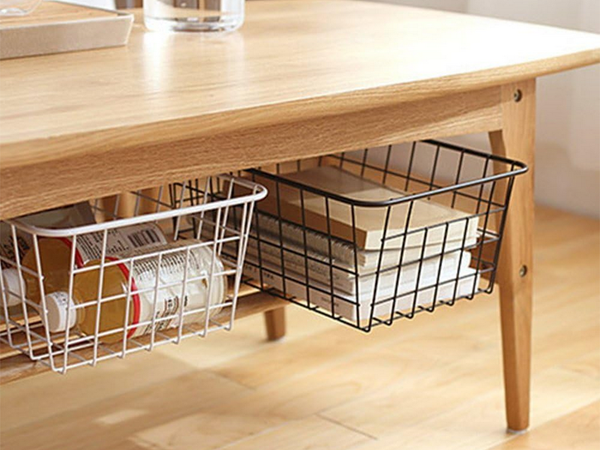 Cesta metálica loft organizador metálico loft para cocina para fruta blanco grande