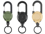 KEY RING RETRACTOR ROPE WITH BELT CARABINER RETRACTOR