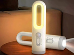 Led night light with motion sensor and wireless flashlight function, usb-powered