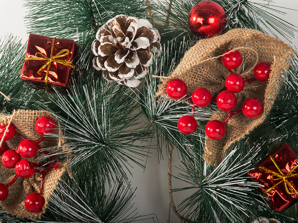 Guirlande couronne de noël décorations de noël décoration de porte fenêtre
