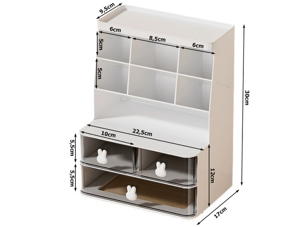 Schrank, organizer für den schreibtisch, regale für kosmetikartikel, kleinigkeiten, schubladen