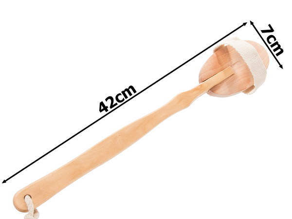 Mokrá suchá masážna kefa na chrbát