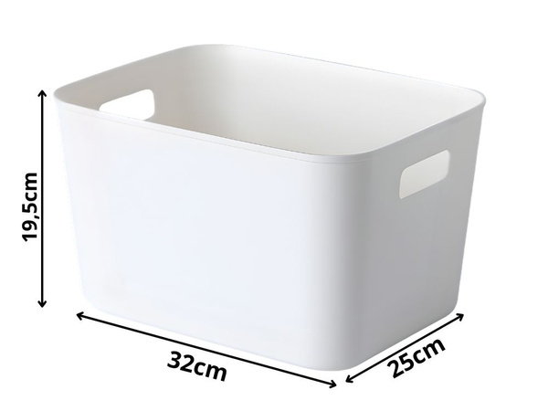 Úložný kontejner organizér koš s úchyty univerzální 32x25 cm
