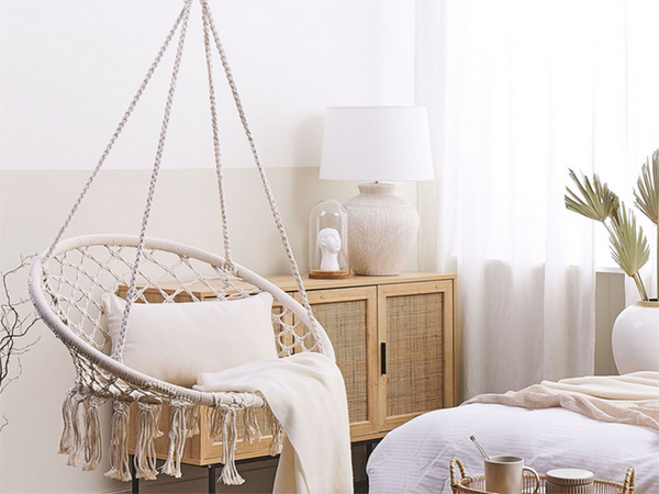 Dārza šūpoles stārķa ligzda karājas krēsls boho 80cm