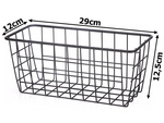 Cesta colgante organizador metálico estante colgante cocina negro