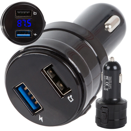 Fm transmitter mp3 bluetooth polnilnik 2x usb audio car charger