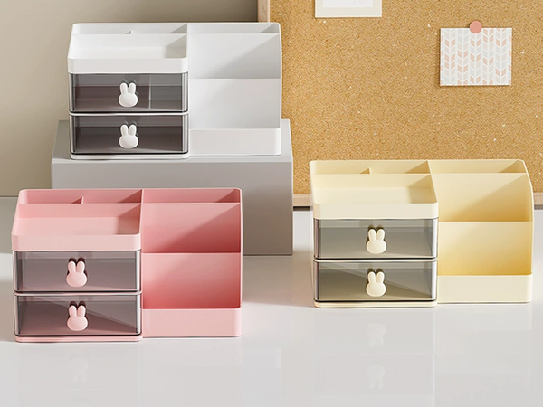 Desk organiser tray shelves for cosmetics small items drawers cabinet