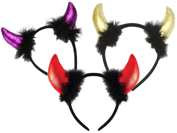 Čelenka diabolské rohy halloween karneval