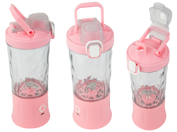 Blender do smoothie przenośny usb bezprzewodowy rozdrabniacz do lodu róż