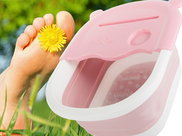 Lábmasszázs tál összecsukható szilikon núbok