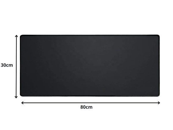 Gaming mouse and keyboard pad xl 80x30 cm anti-slip black
