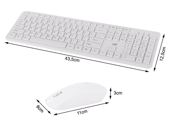 Tastatūras un peles bezvadu peles komplekts ar kluso ciparu usb