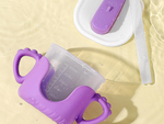 Baby drinking cup silicone handles 300ml with straw