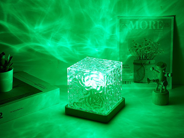 Rgb krištáľové svetlo s diaľkovým ovládaním usb atmosférické dekoratívne nočné kocky