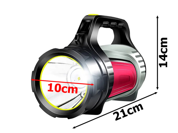 Rechargeable torch led searchlight powerbank powerful