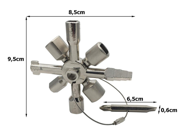 Universal electric cabinet spanner 10in1