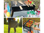 Parrilla de viaje maletín plegable portátil carbón camping bbq