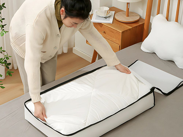 Organisateur de literie poubelle de vêtements housse de couverture housse à fermeture éclair xl