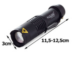 Bailong tactical led torch cree zoom xm-l3-u3