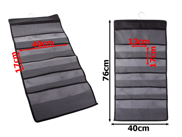 Organizator lenjerie de corp agățat dulap dublu față 24 buzunare
