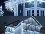 Lichter licht vorhang weihnachtsgirlande dekoration 300 led kalt ip44