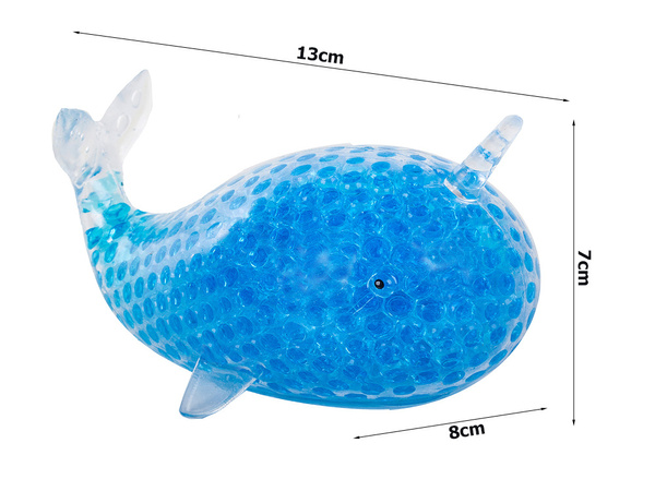 Stressivastane squishy geel squishy delfiin sensoorsed pallid suur purustus